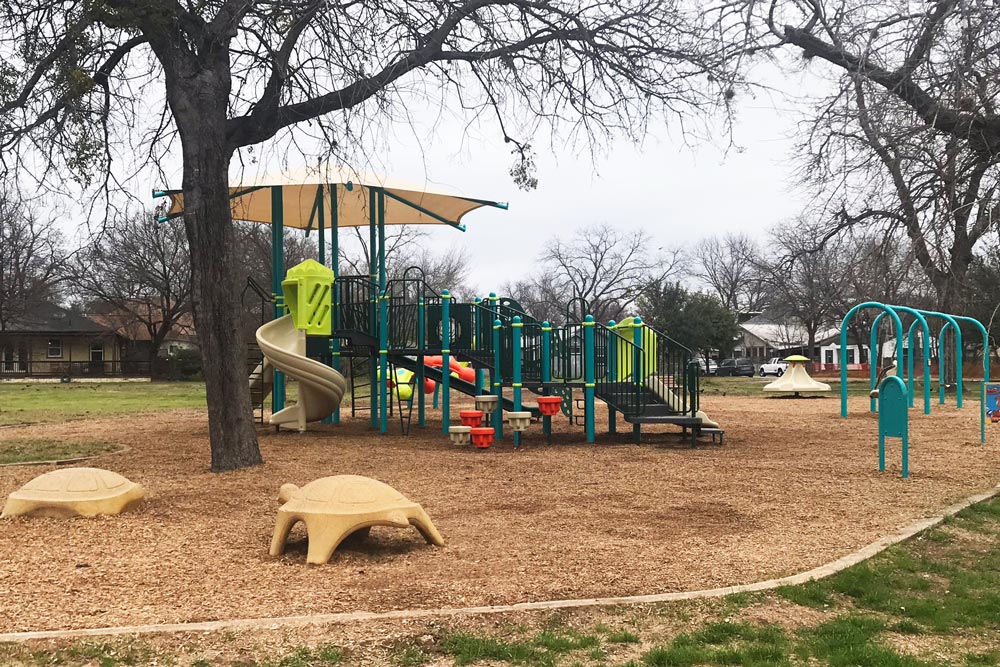 Edward Rendon Sr. Metro Park's new playscape thanks to Austin Parks Foundation and St. David's Foundation
