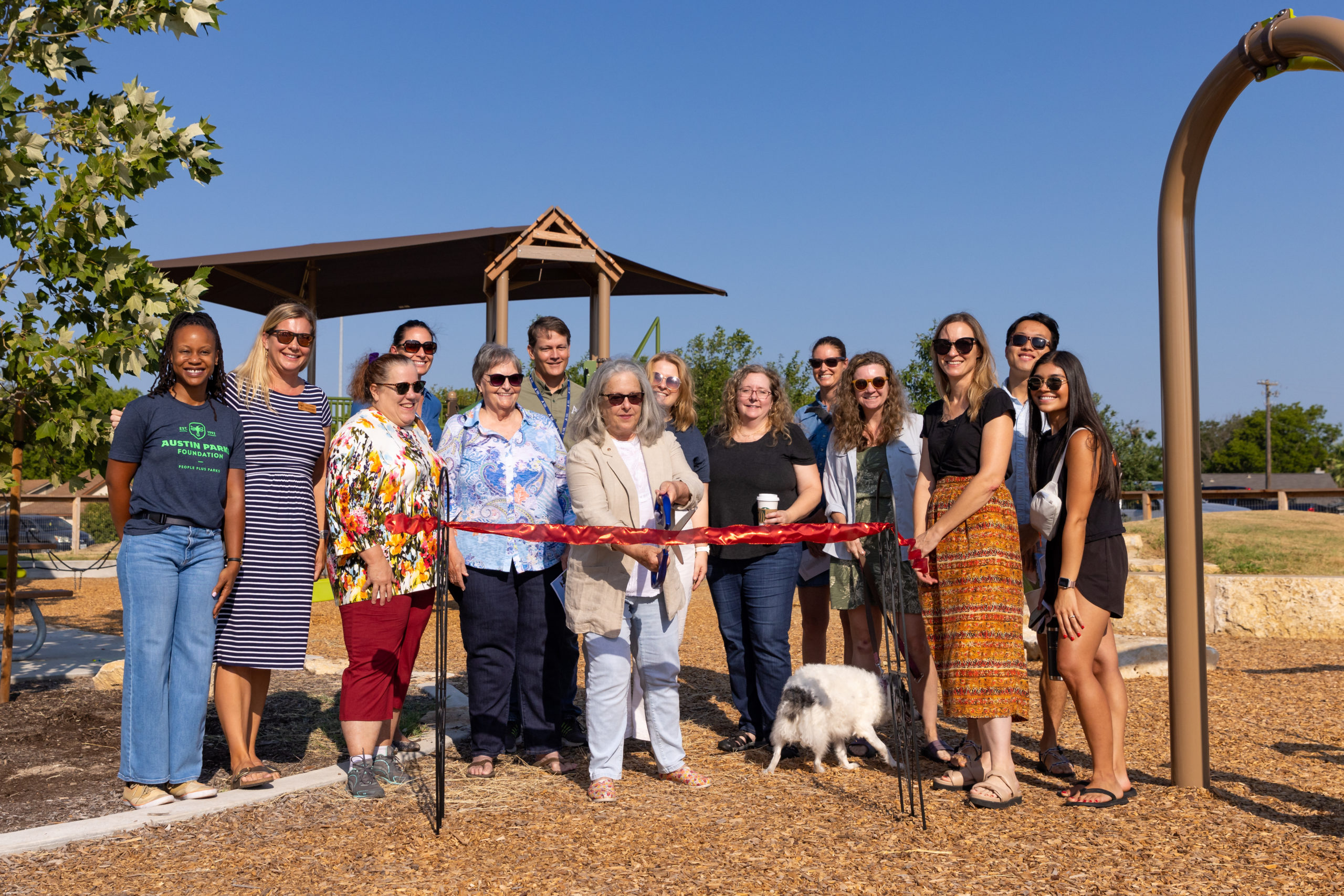 APF, Austin Parks and Recreation, and Friends of Alderbrook cut a ribbon to open the park